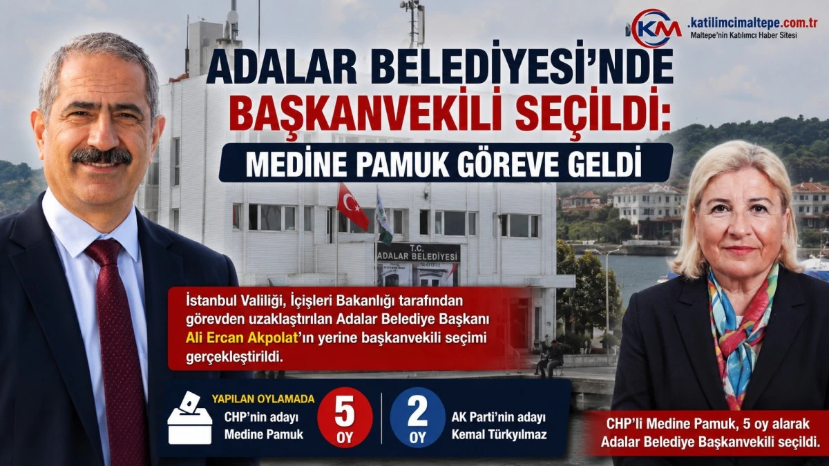 Adalar Belediyesi'nde Başkanvekili Se&ccedil;ildi Medine Pamuk G&ouml;reve Geldi
