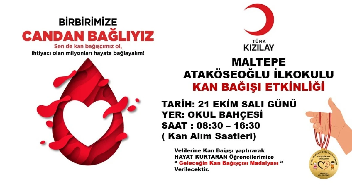 Ataköse İlkokulu’nda Kan Bağışı Etkinliği