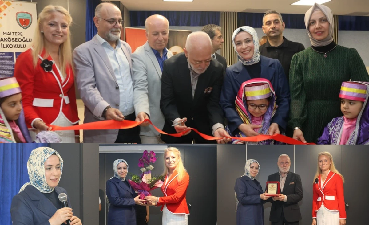 Atak&ouml;seoğlu İlkokulu&rsquo;na Modern Konferans Salonu A&ccedil;ılışı Hale Bağce &Ouml;zbaş Yaptı