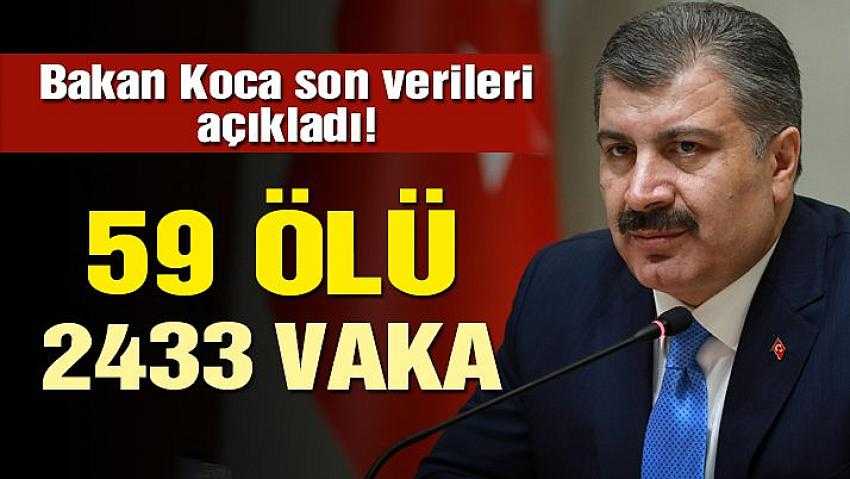 Bakan Koca, corona virüsü vaka sayısını ve can kaybını açıkladı!