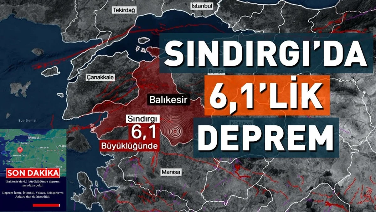 Balıkesir'de 6.1 büyüklüğünde deprem İstanbul 'da hissedildi