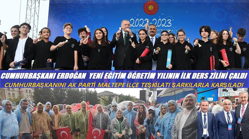 CUMHURBAŞKANI ERDOĞAN  YENİ EĞİTİM ÖĞRETİM YILININ İLK DERS ZİLİNİ ÇALDI