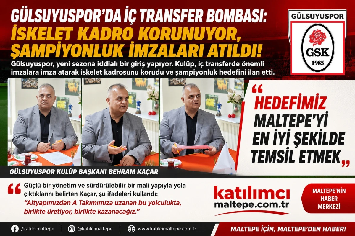 G&uuml;lsuyuspor&rsquo;da İ&ccedil; Transfer Bombası İskelet Kadro Korunuyor, Şampiyonluk İmzaları Atıldı!