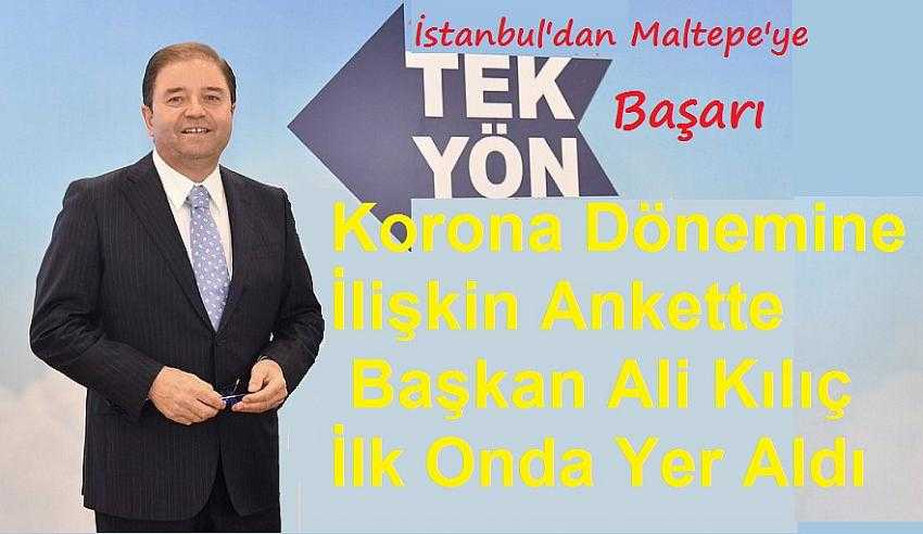 Korona dönemine ilişkin ankette  Başkan Ali Kılıç ilk onda yer aldı