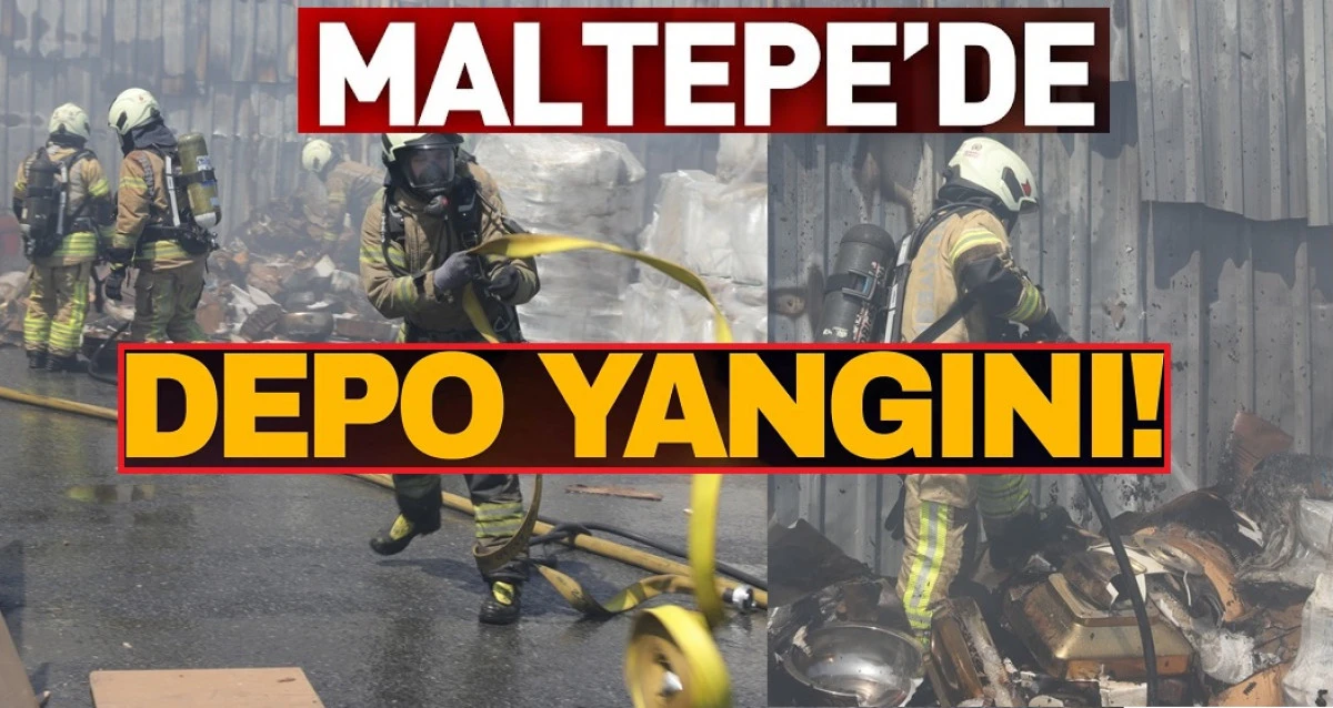 Maltepe'de depo yangını
