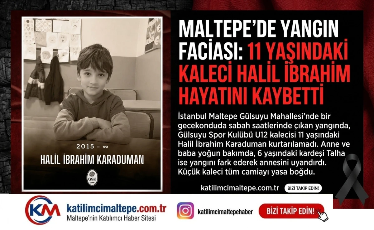 Maltepe&rsquo;de Gecekondu Yangını faciası 11 Yaşındaki Halil İbrahim Kurtarılamadı!