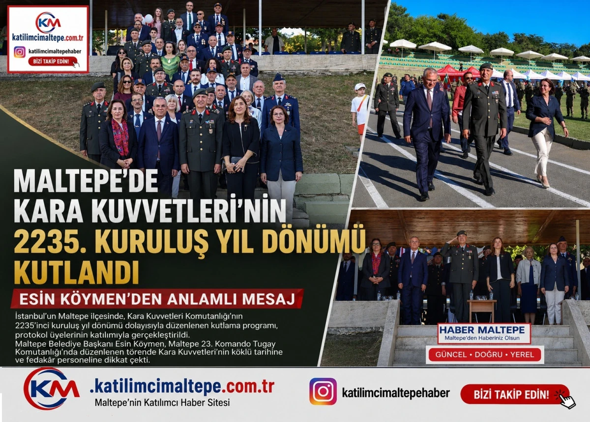 Maltepe'de Kara Kuvvetleri'nin 2235. Kuruluş Yıl D&ouml;n&uuml;m&uuml; Kutlandı Esin K&ouml;ymen'den Anlamlı Mesaj