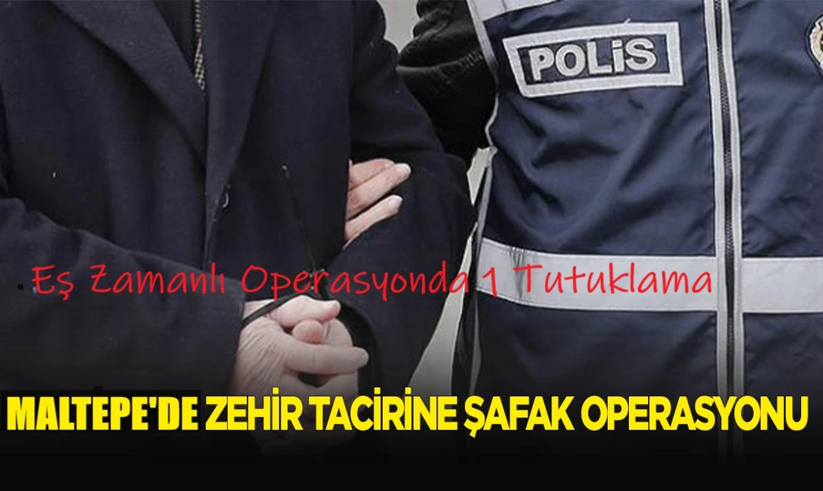 Maltepe&rsquo;de Zehir Tacirine Şafak Baskını Eş Zamanlı Operasyonda 1 Tutuklama
