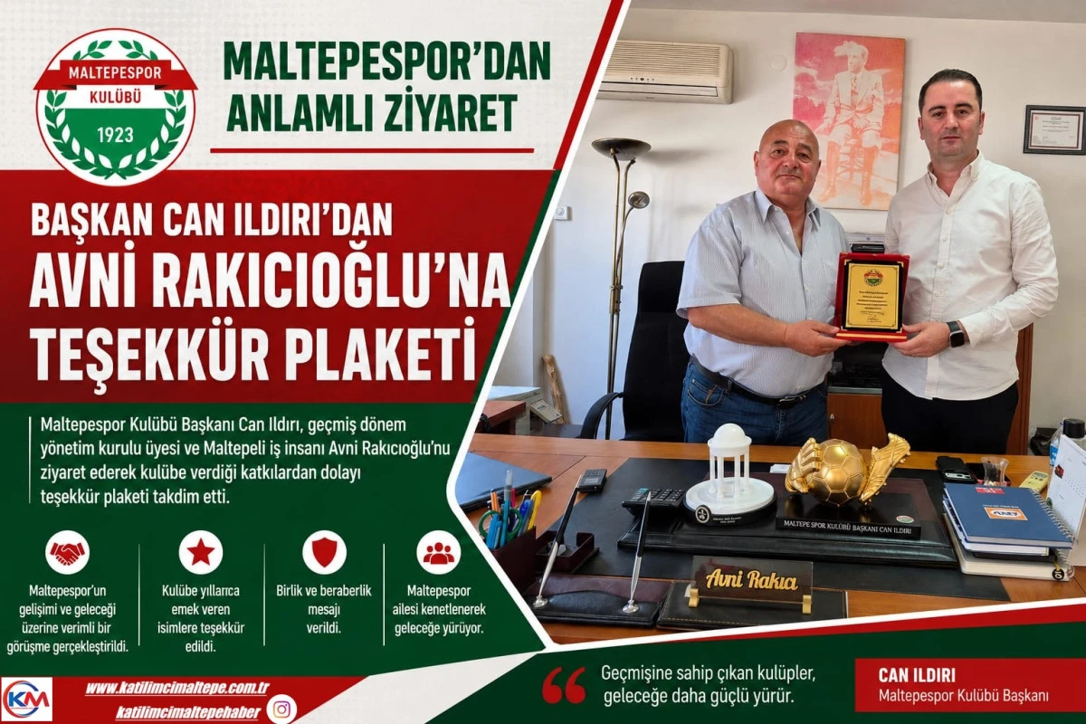 Maltepespor Başkanı Can Ildırı&rsquo;dan Avni Rakıcıoğlu&rsquo;na Anlamlı Ziyaret