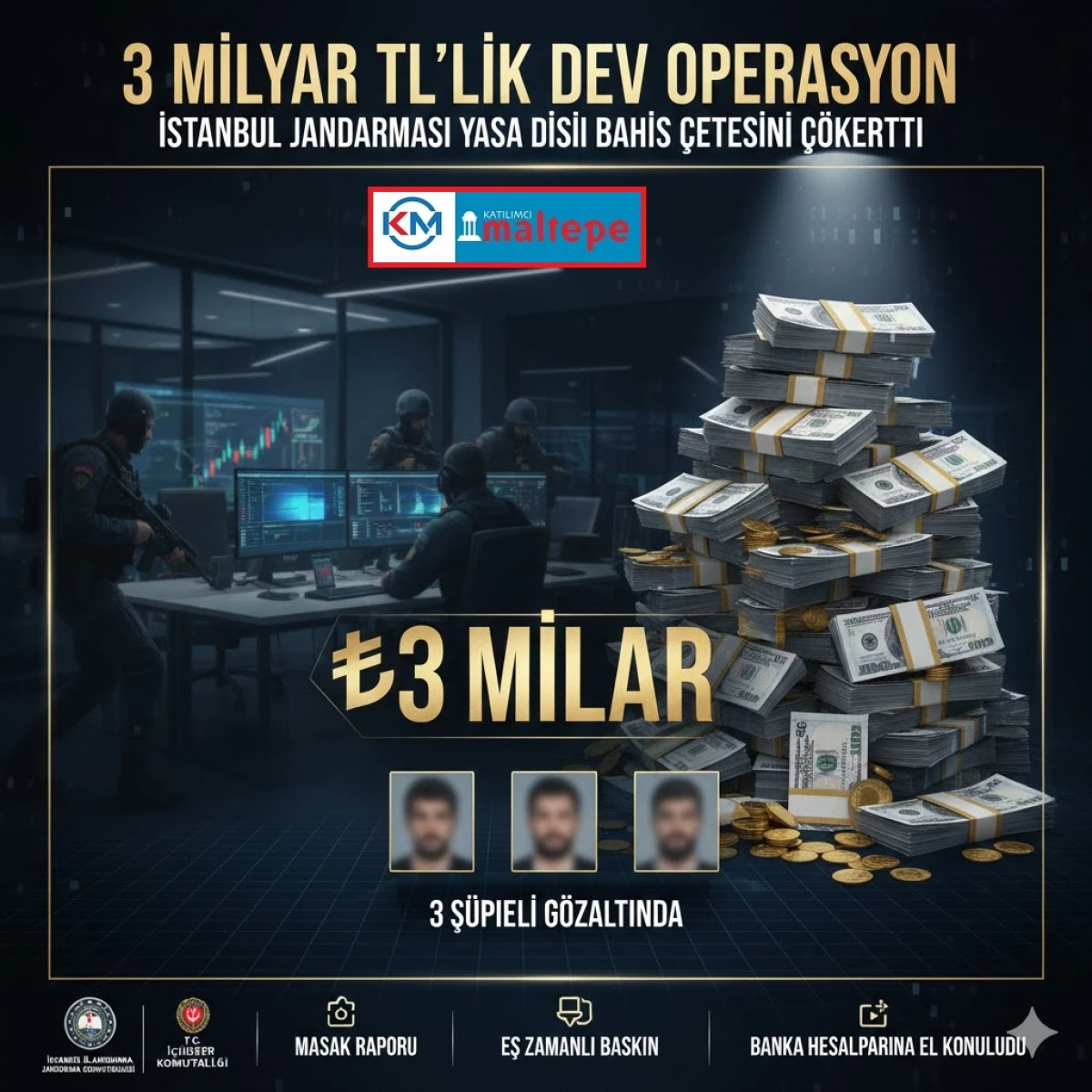 Milyarlık Bahis Ağı &Ccedil;&ouml;kt&uuml;: Jandarmadan 3 Milyar Liralık Dev Darbe!