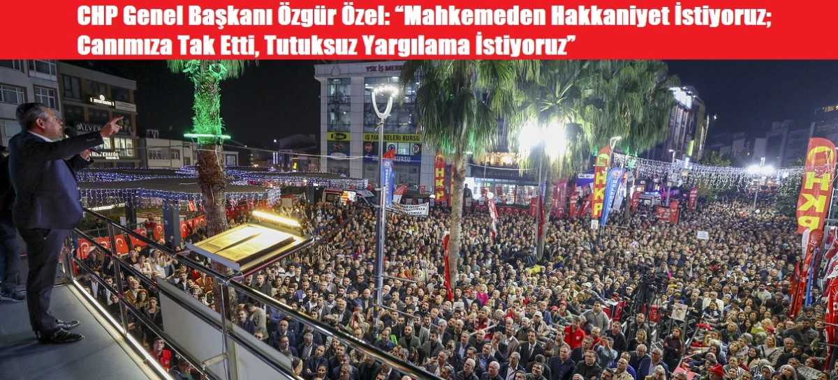 Özgür Özel Arnavutköy'de konuştu