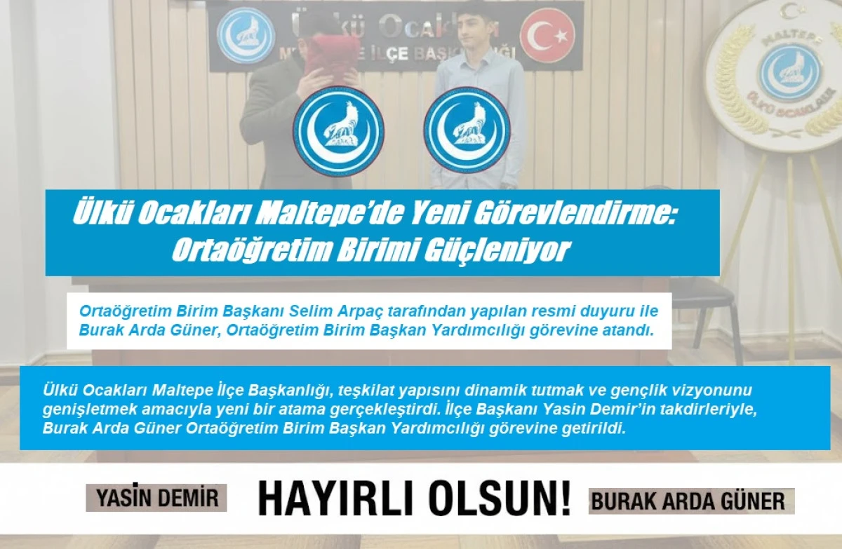 &Uuml;lk&uuml; Ocakları Maltepe&rsquo;de Yeni G&ouml;revlendirme: Orta&ouml;ğretim Birimi G&uuml;&ccedil;leniyor